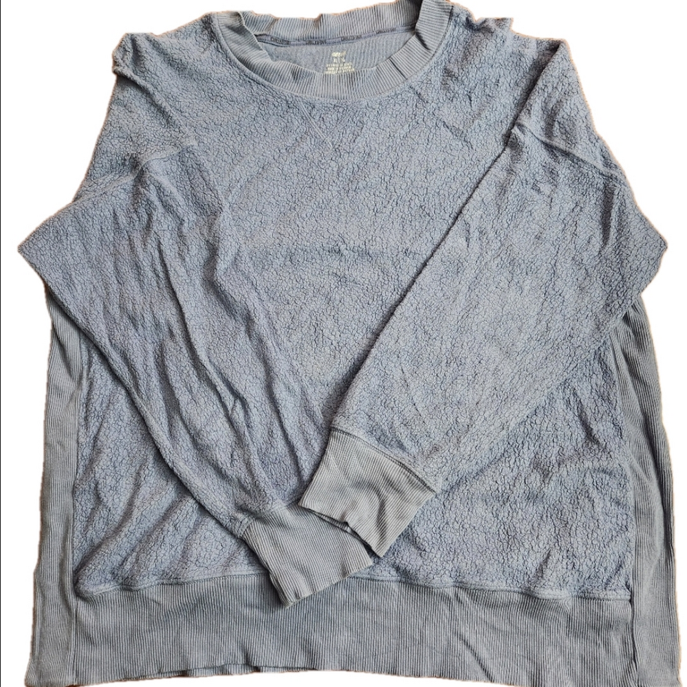 3/$25 Aerie Women's periwinkle Round Neck Pullover oversized Sweatshirt XL soft